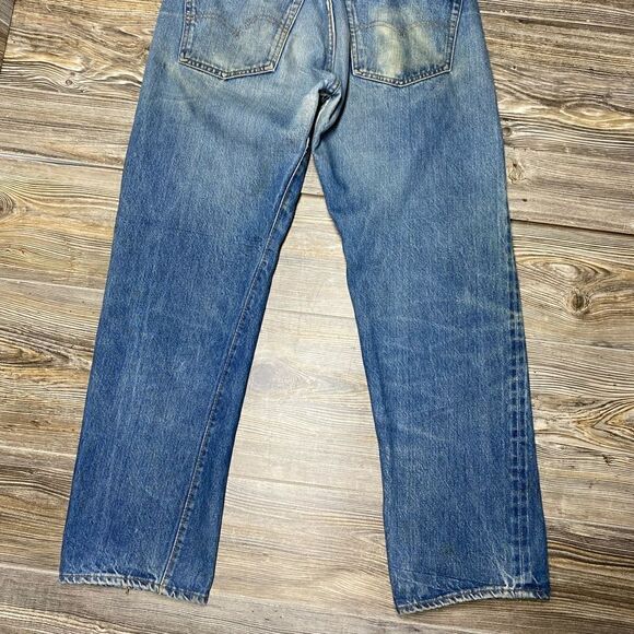 Vintage Levi's 501 Redline Selvedge Denim #6 Button Fly 70s USA Jeans 30x29 - Picture 13 of 16